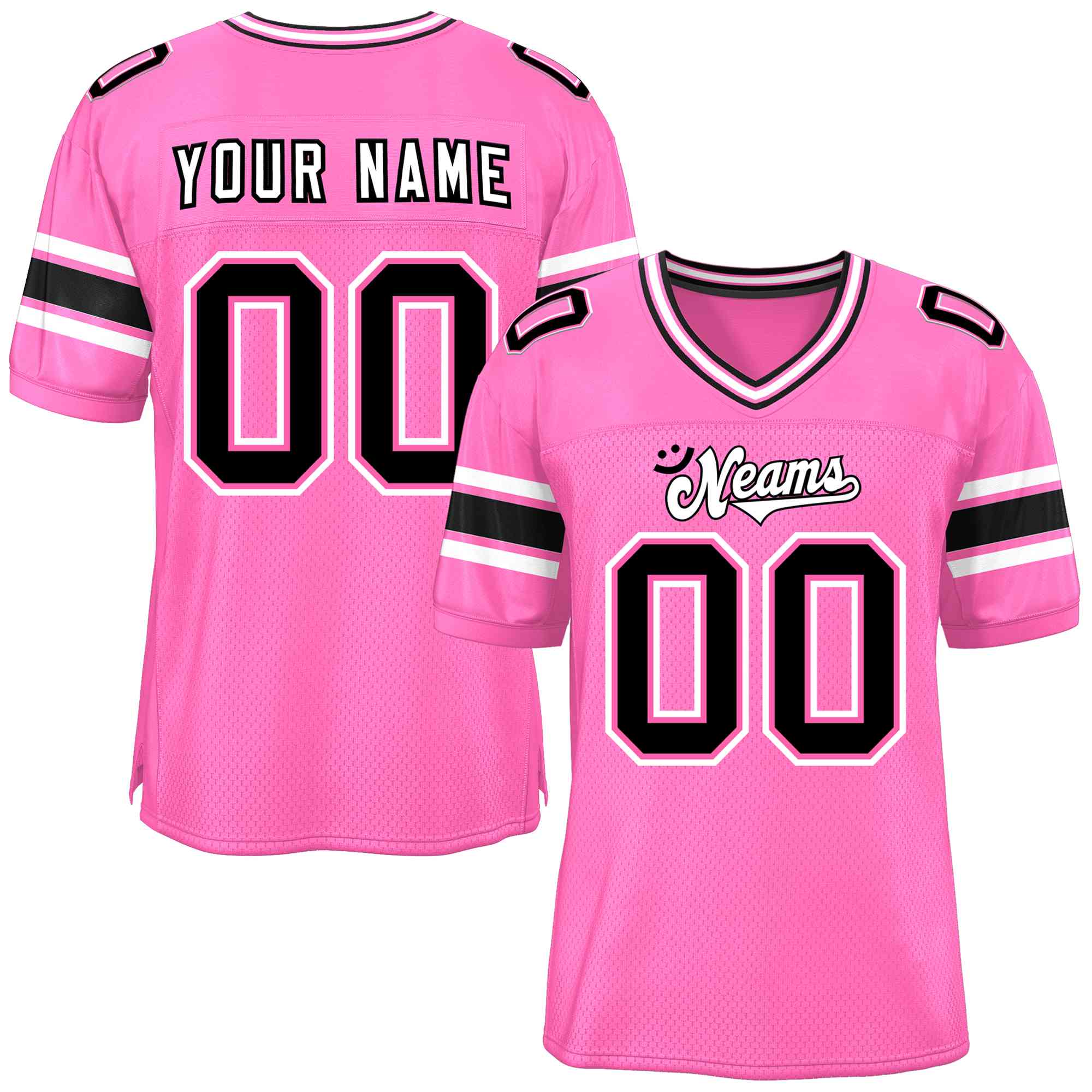 Custom Pink Personalized Classic Authentic Football Jersey