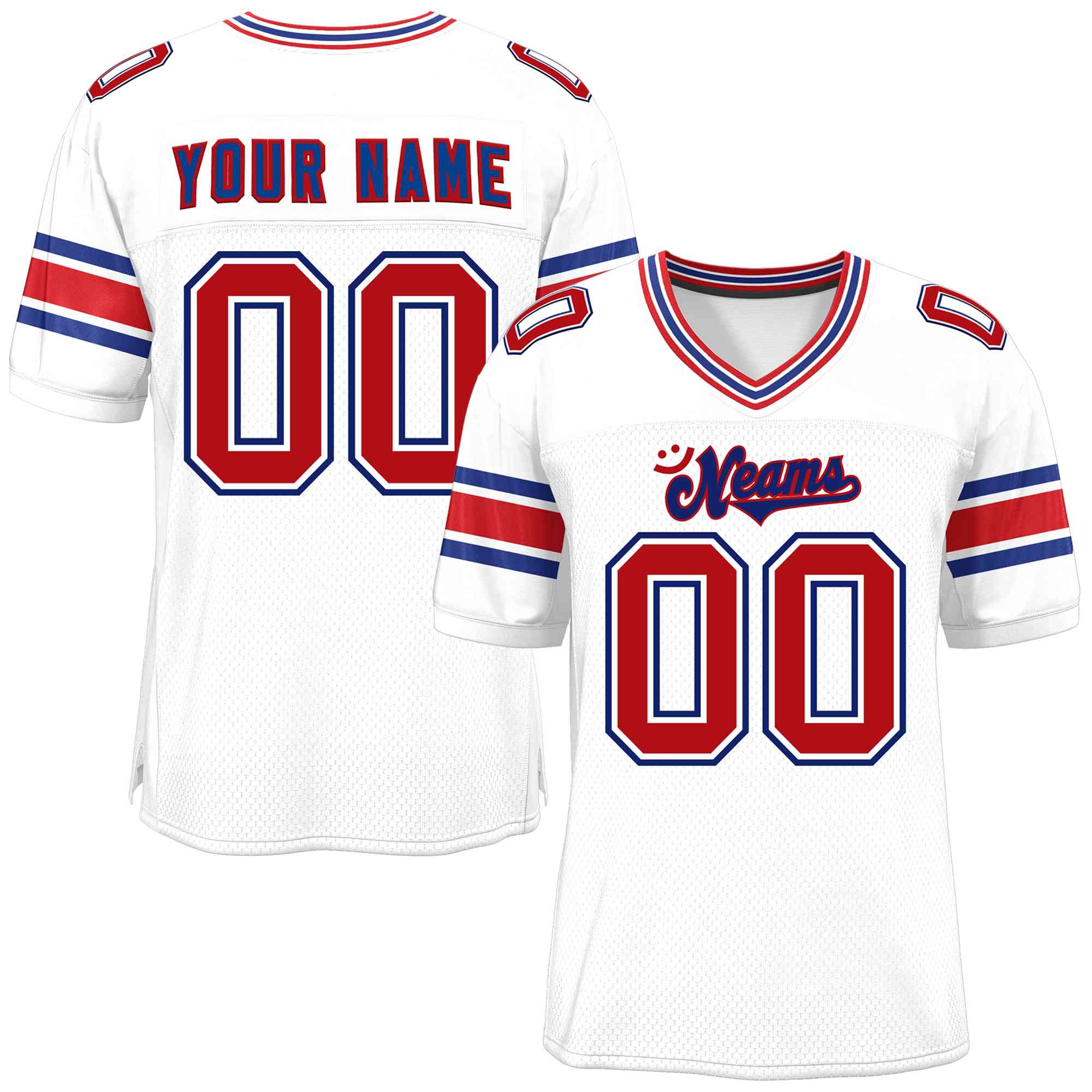 Custom White Personalized Classic Authentic Football Jersey