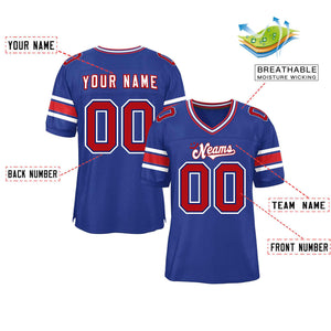 Custom Royal Personalized Classic Authentic Football Jersey