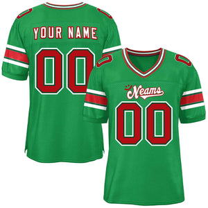 Custom Kelly Green Personalized Classic Authentic Football Jersey