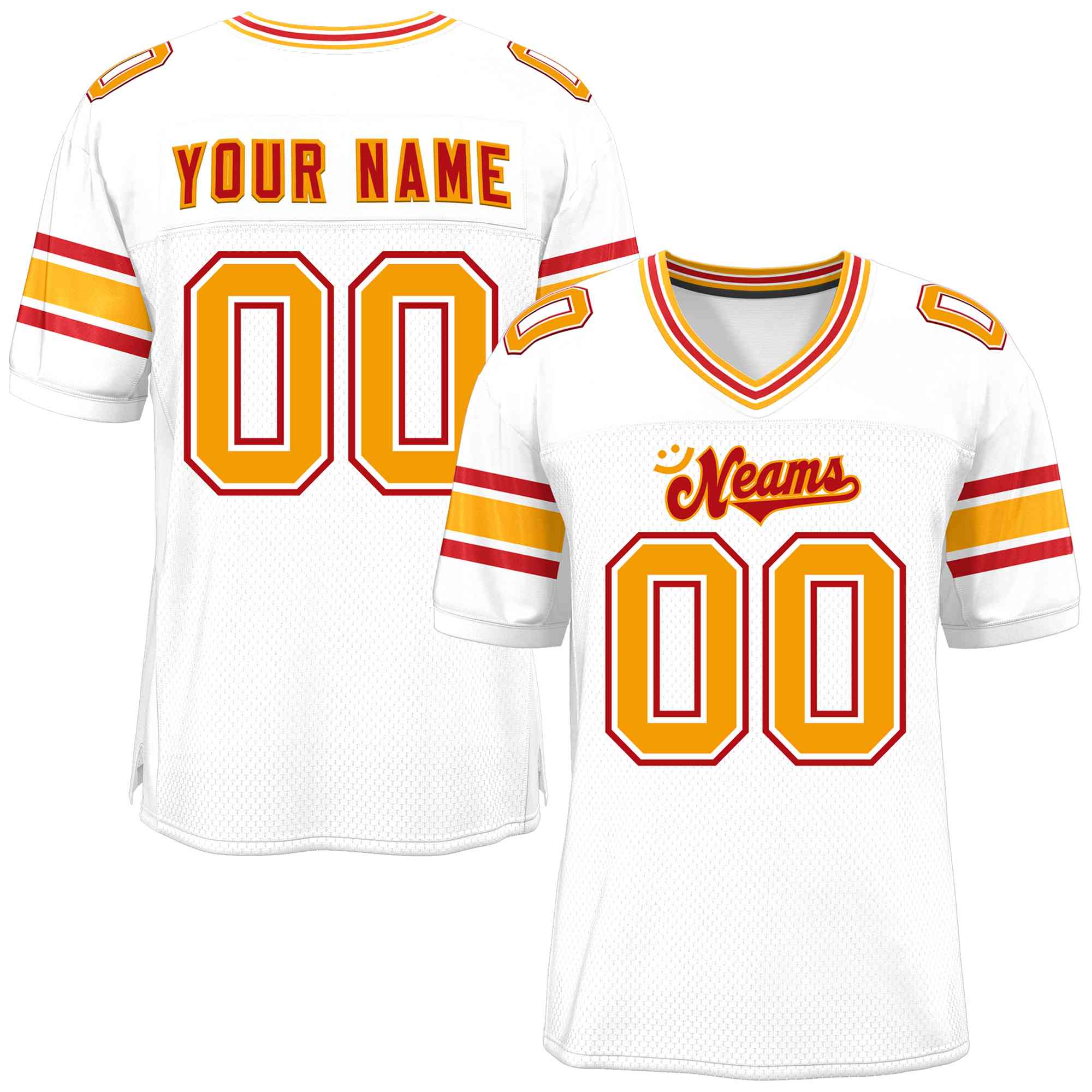 Custom White Personalized Classic Authentic Football Jersey