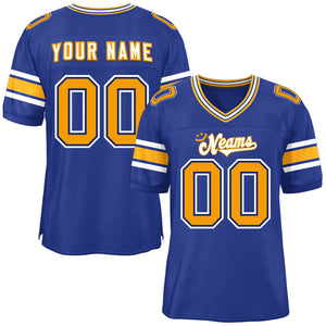 Custom Royal Personalized Classic Authentic Football Jersey