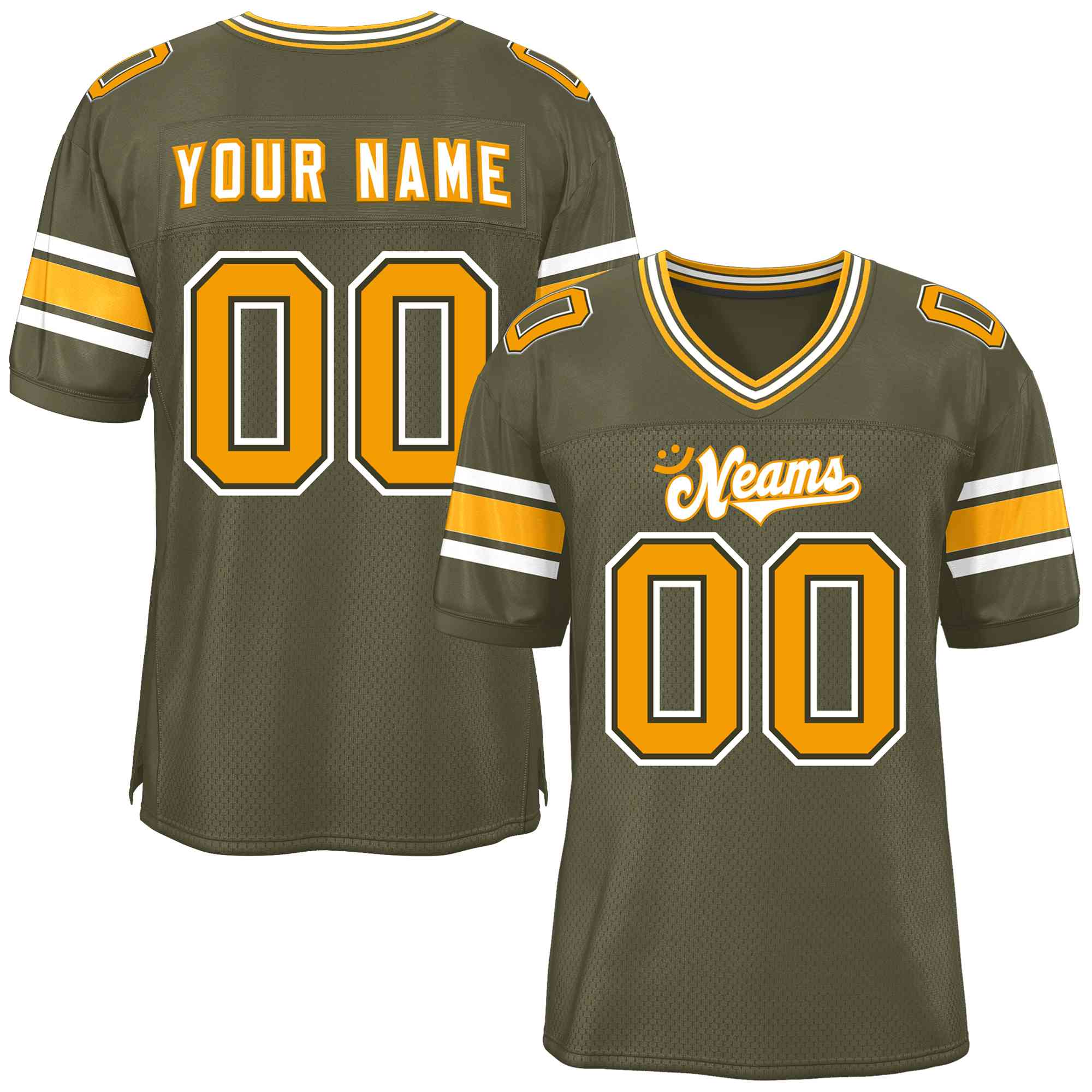 Custom Olive Personalized Classic Authentic Football Jersey