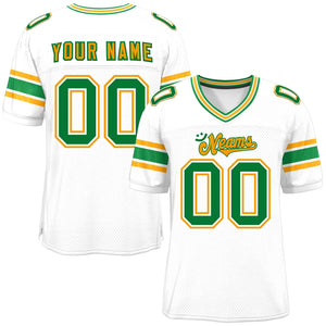 Custom White Personalized Classic Authentic Football Jersey