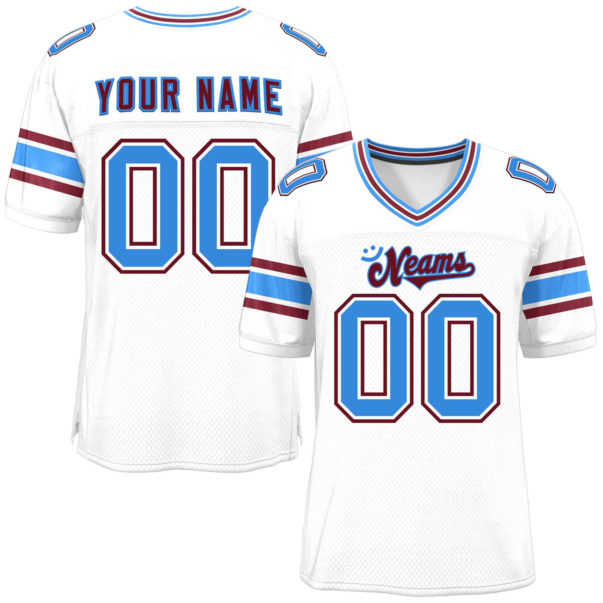 Custom White Personalized Classic Authentic Football Jersey