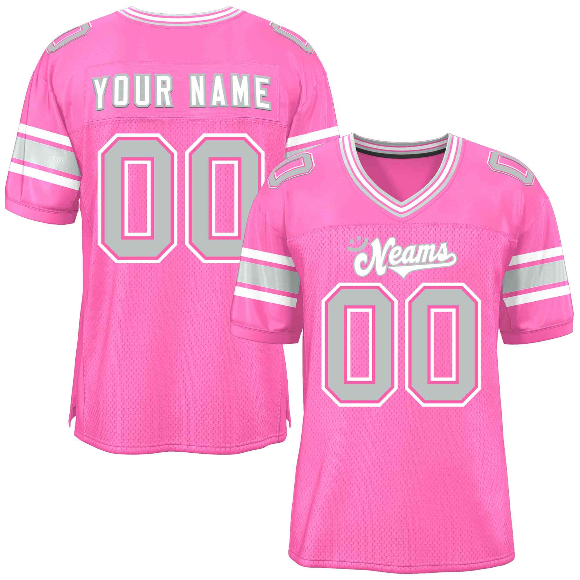 Custom Pink Personalized Classic Authentic Football Jersey