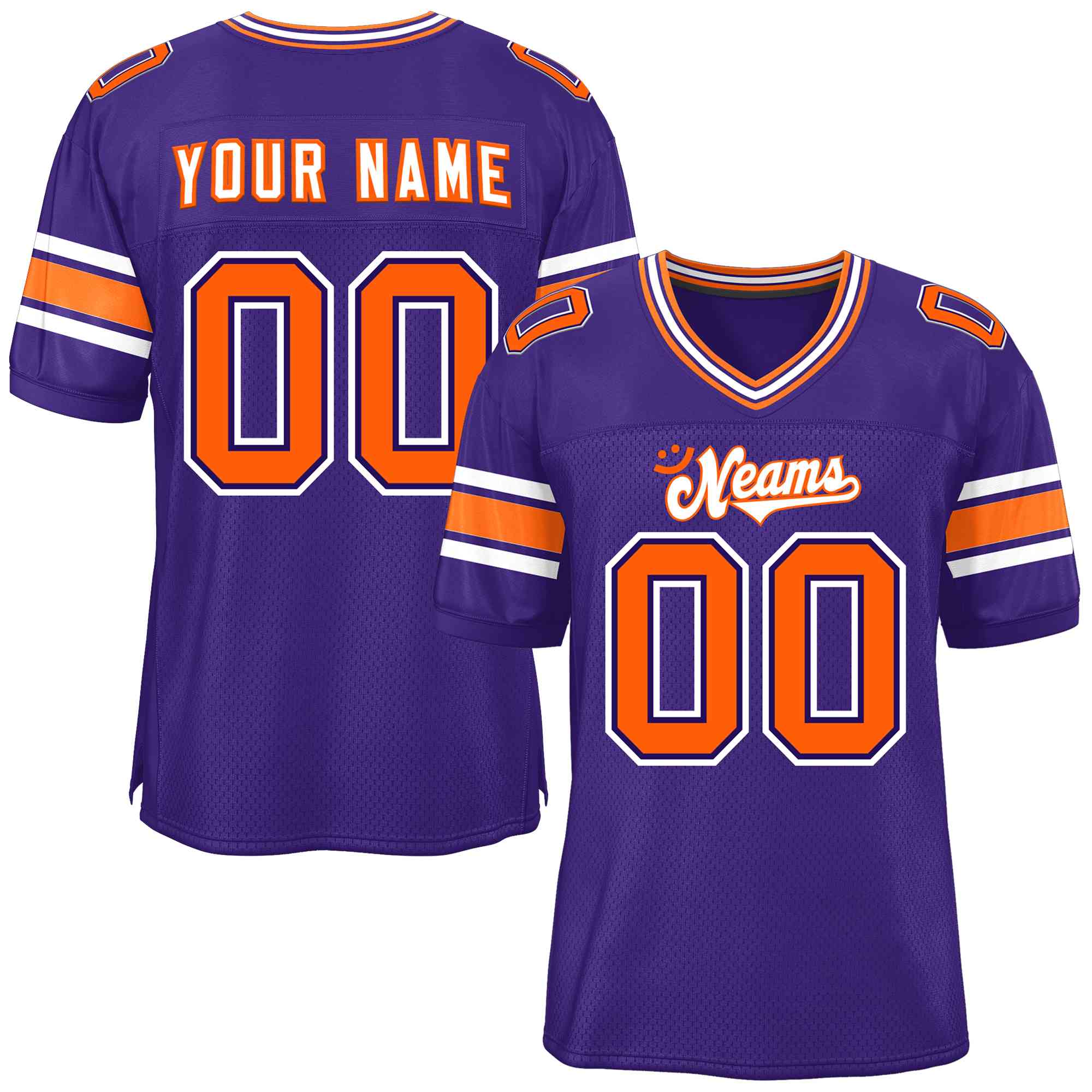 Custom Purple Personalized Classic Authentic Football Jersey