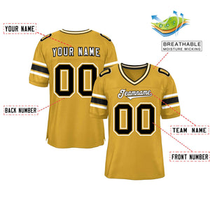 Custom Old Gold Personalized Classic Authentic Football Jersey