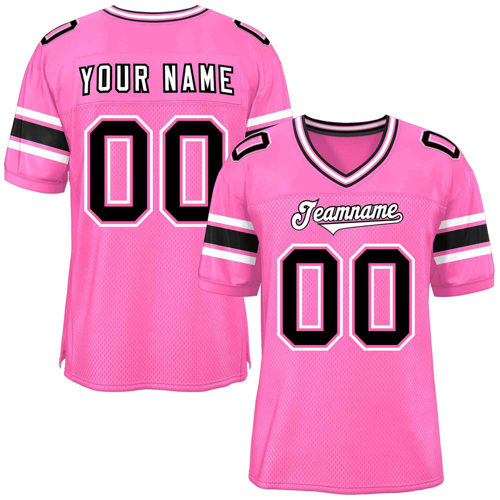 Custom Pink Personalized Classic Authentic Football Jersey