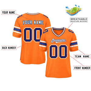 Custom Orange Personalized Classic Authentic Football Jersey