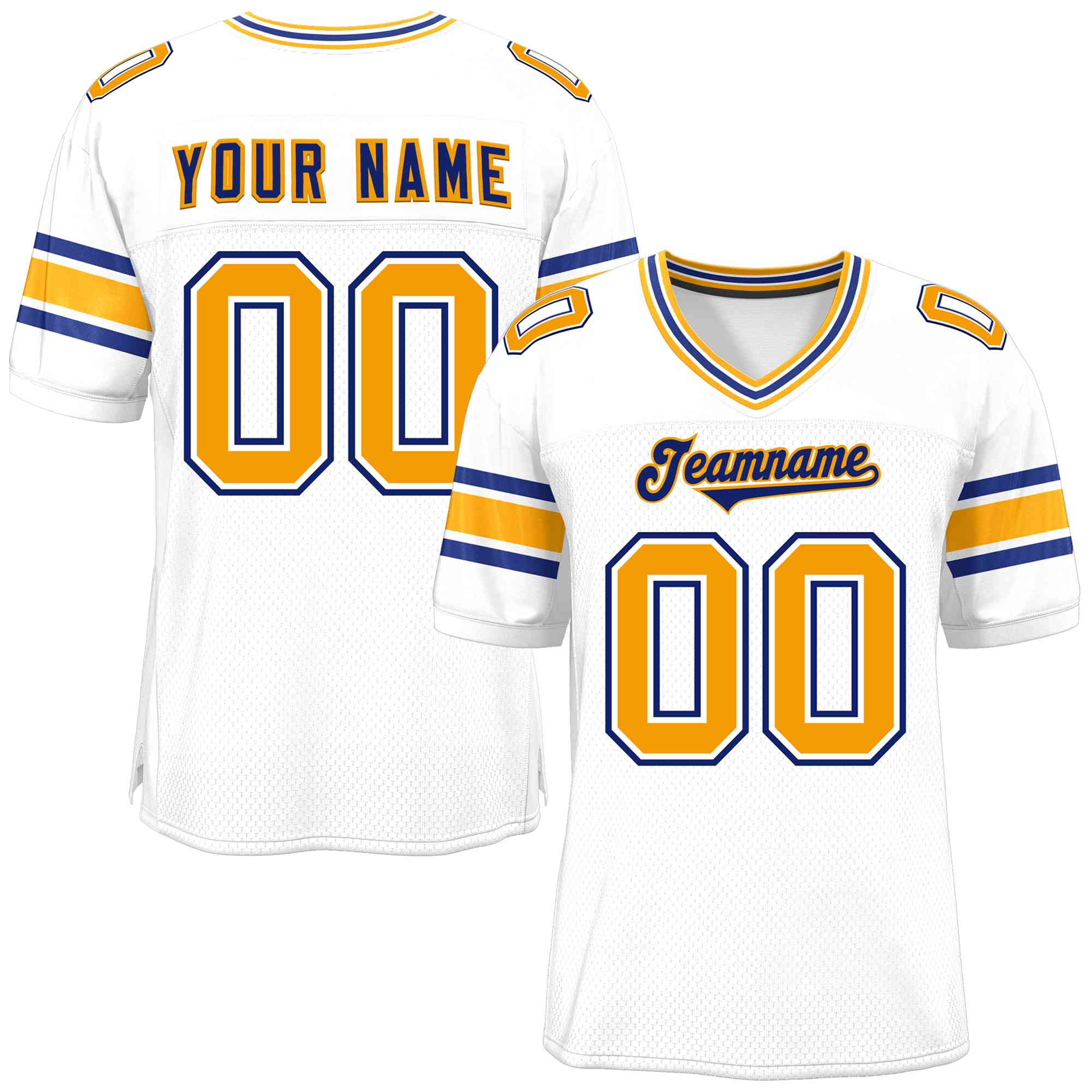 Custom White Personalized Classic Authentic Football Jersey