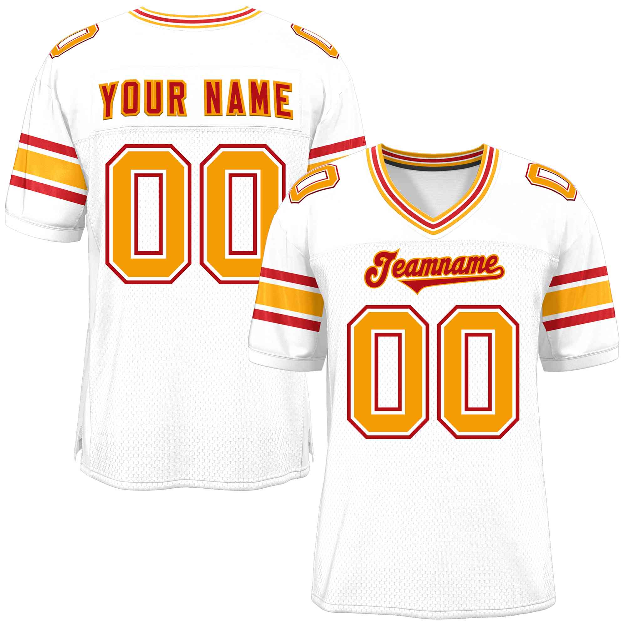 Custom White Personalized Classic Authentic Football Jersey