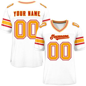 Custom White Personalized Classic Authentic Football Jersey