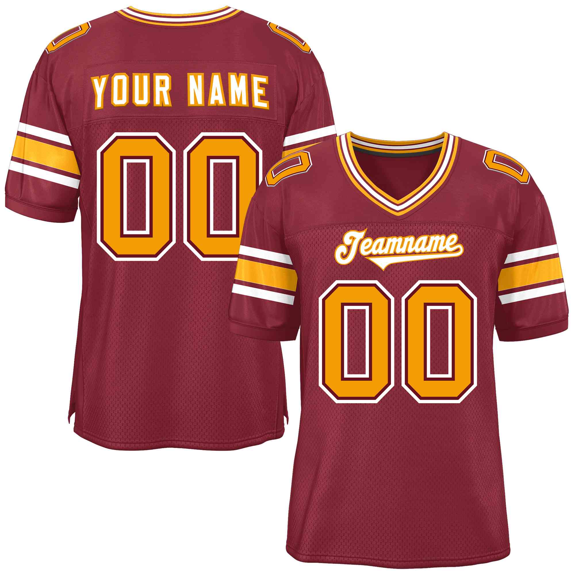 Custom Crimson Personalized Classic Authentic Football Jersey