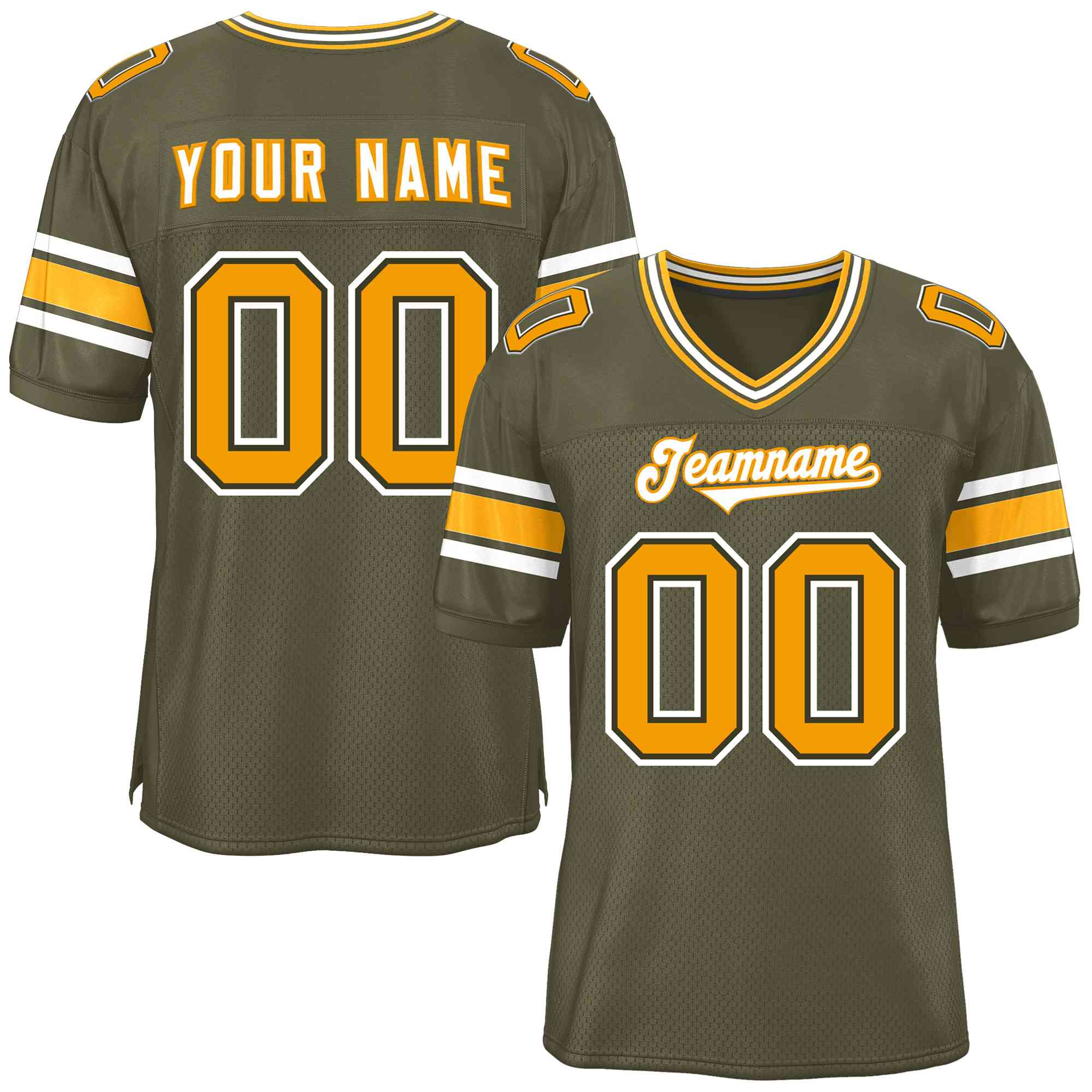 Custom Olive Personalized Classic Authentic Football Jersey