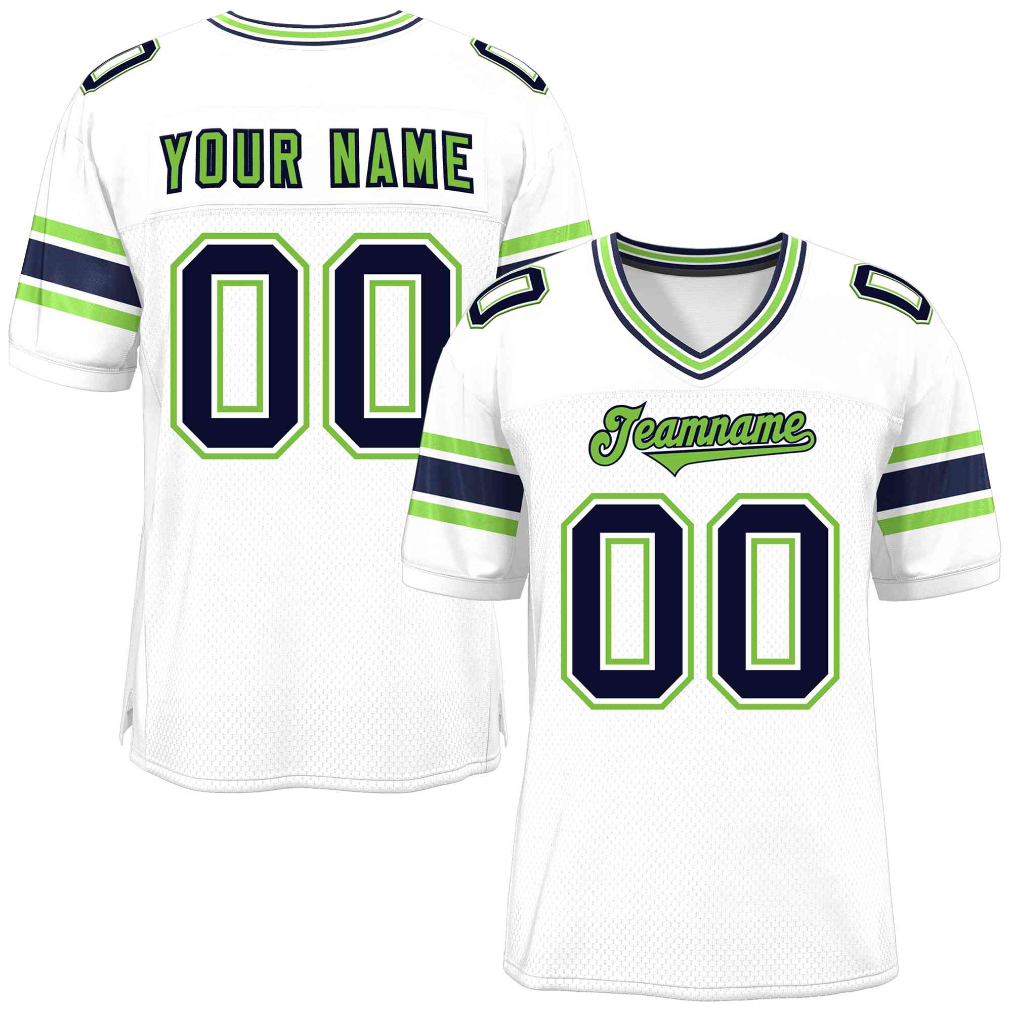 Custom White Personalized Classic Authentic Football Jersey