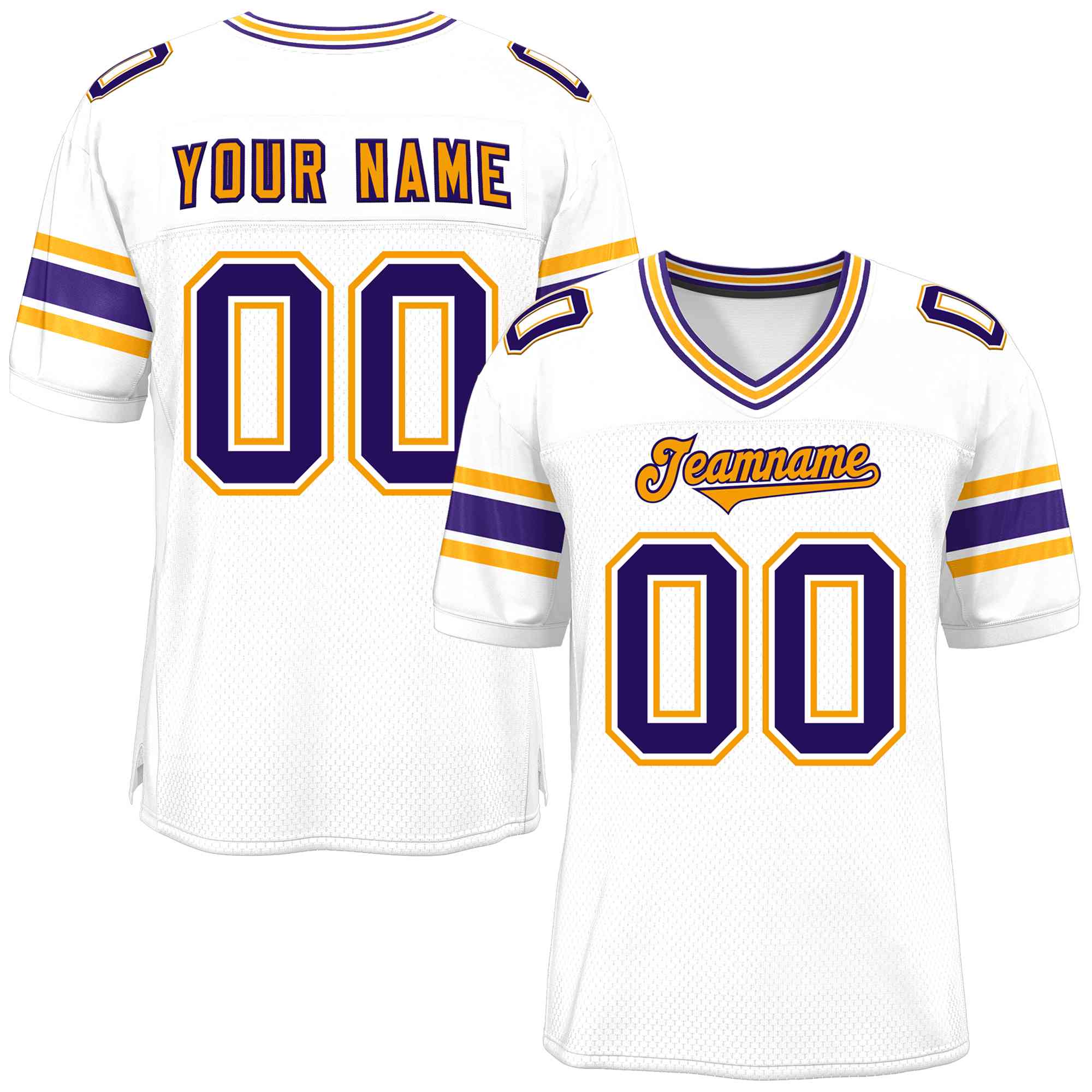 Custom White Personalized Classic Authentic Football Jersey