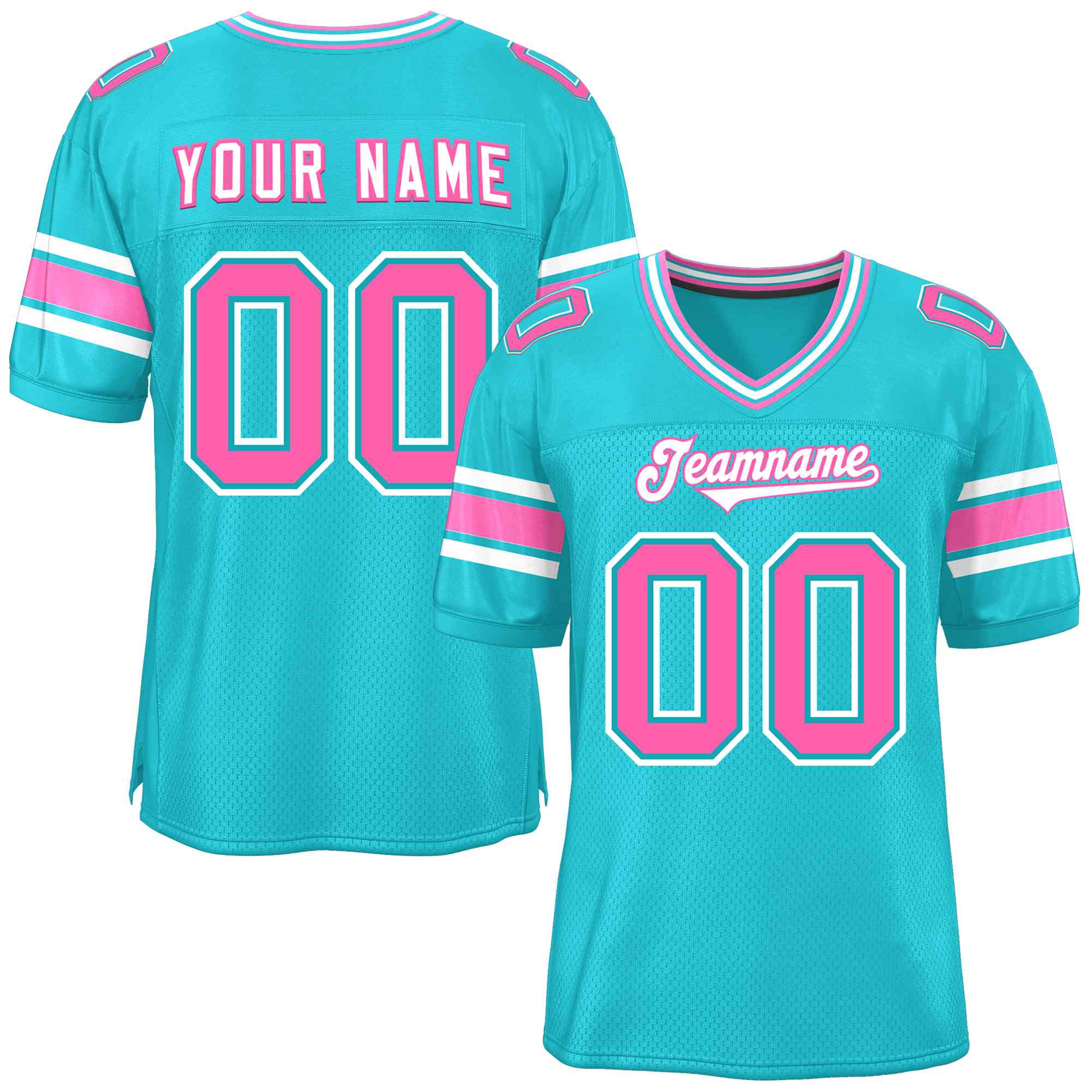 Custom Aqua Personalized Classic Authentic Football Jersey