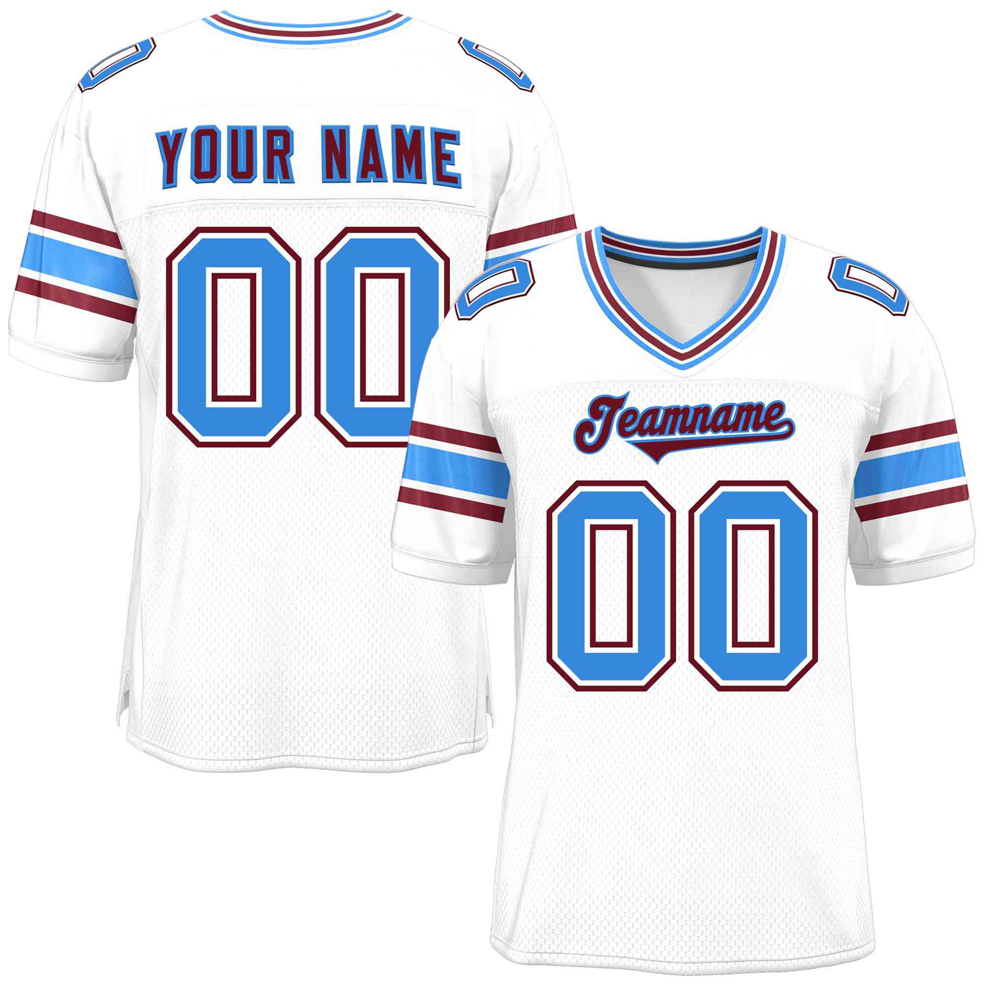 Custom White Personalized Classic Authentic Football Jersey