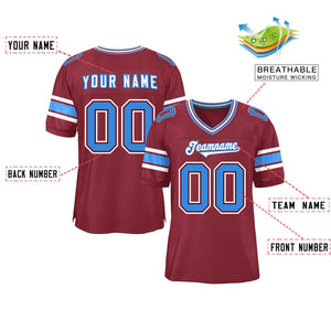 Custom Crimson Personalized Classic Authentic Football Jersey