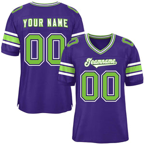 Custom Purple Personalized Classic Authentic Football Jersey