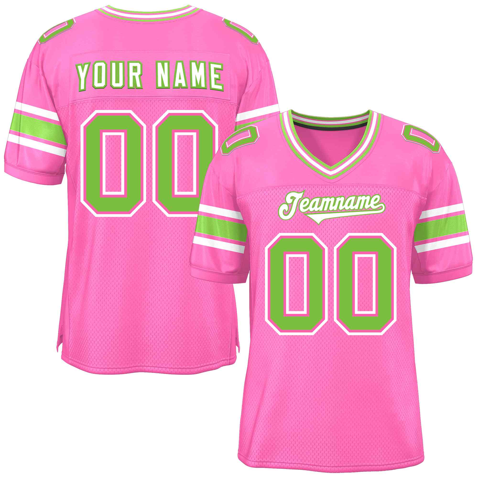 Custom Pink Personalized Classic Authentic Football Jersey