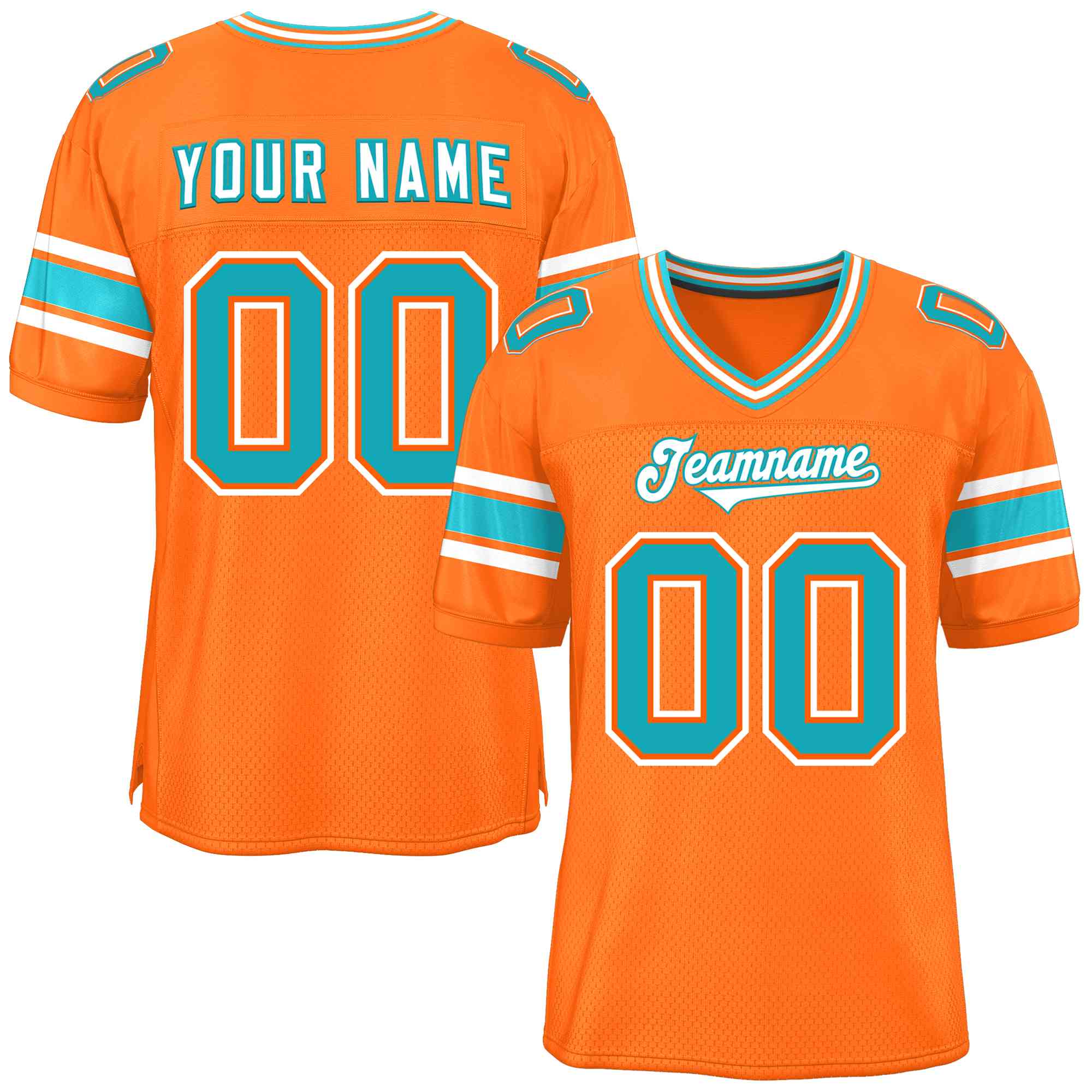 Custom Orange Personalized Classic Authentic Football Jersey