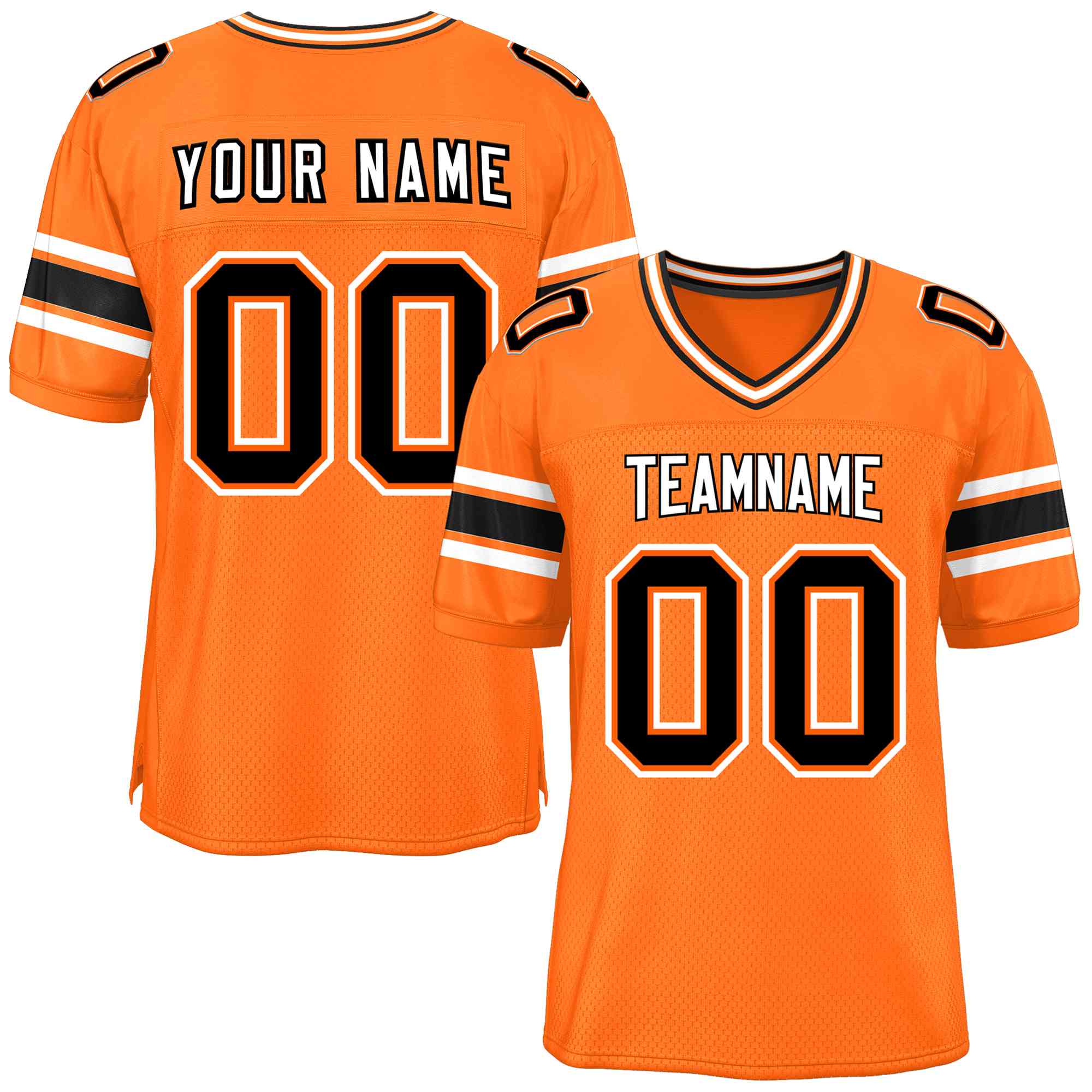 Custom Orange Personalized Classic Authentic Football Jersey