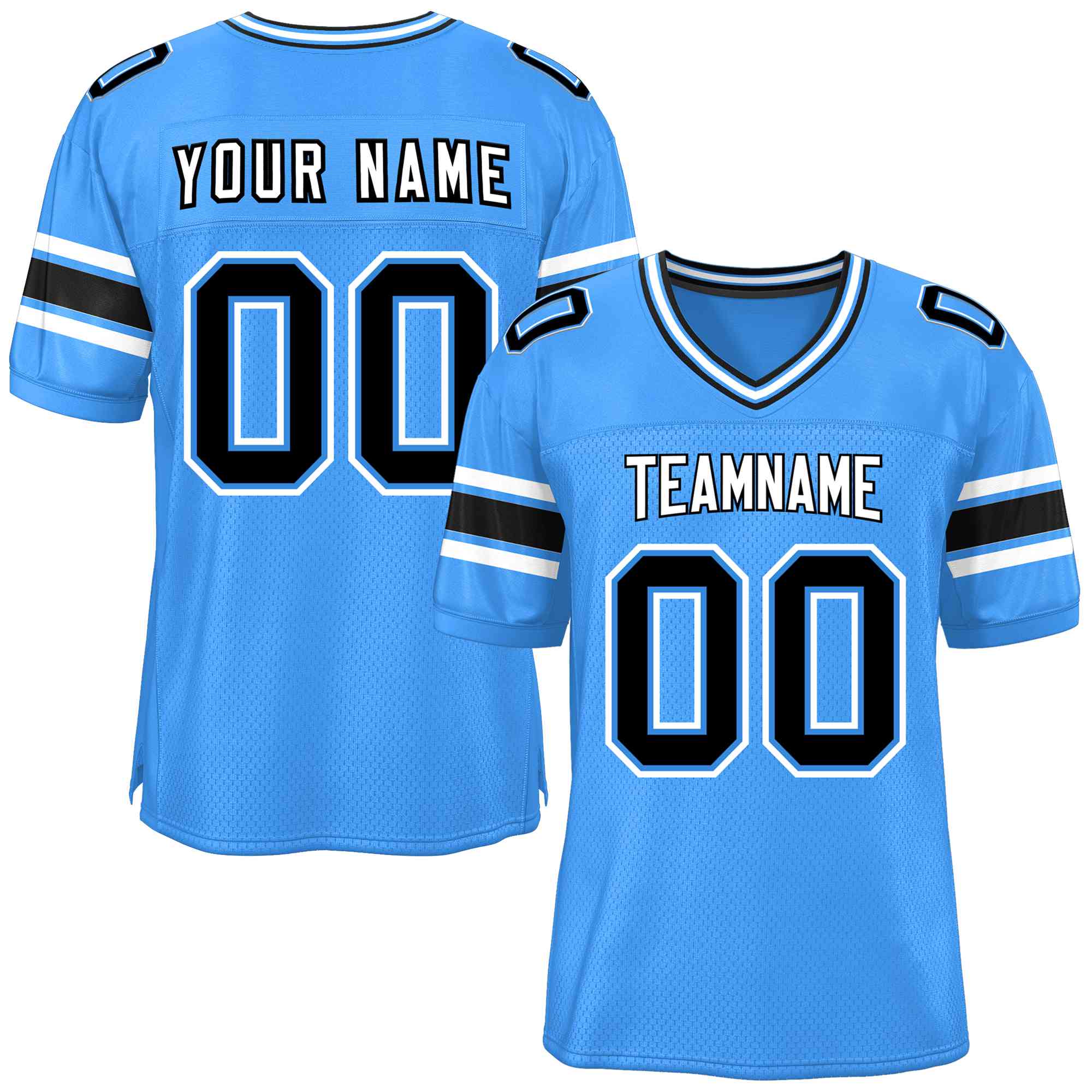 Custom Powder Blue Personalized Classic Authentic Football Jersey