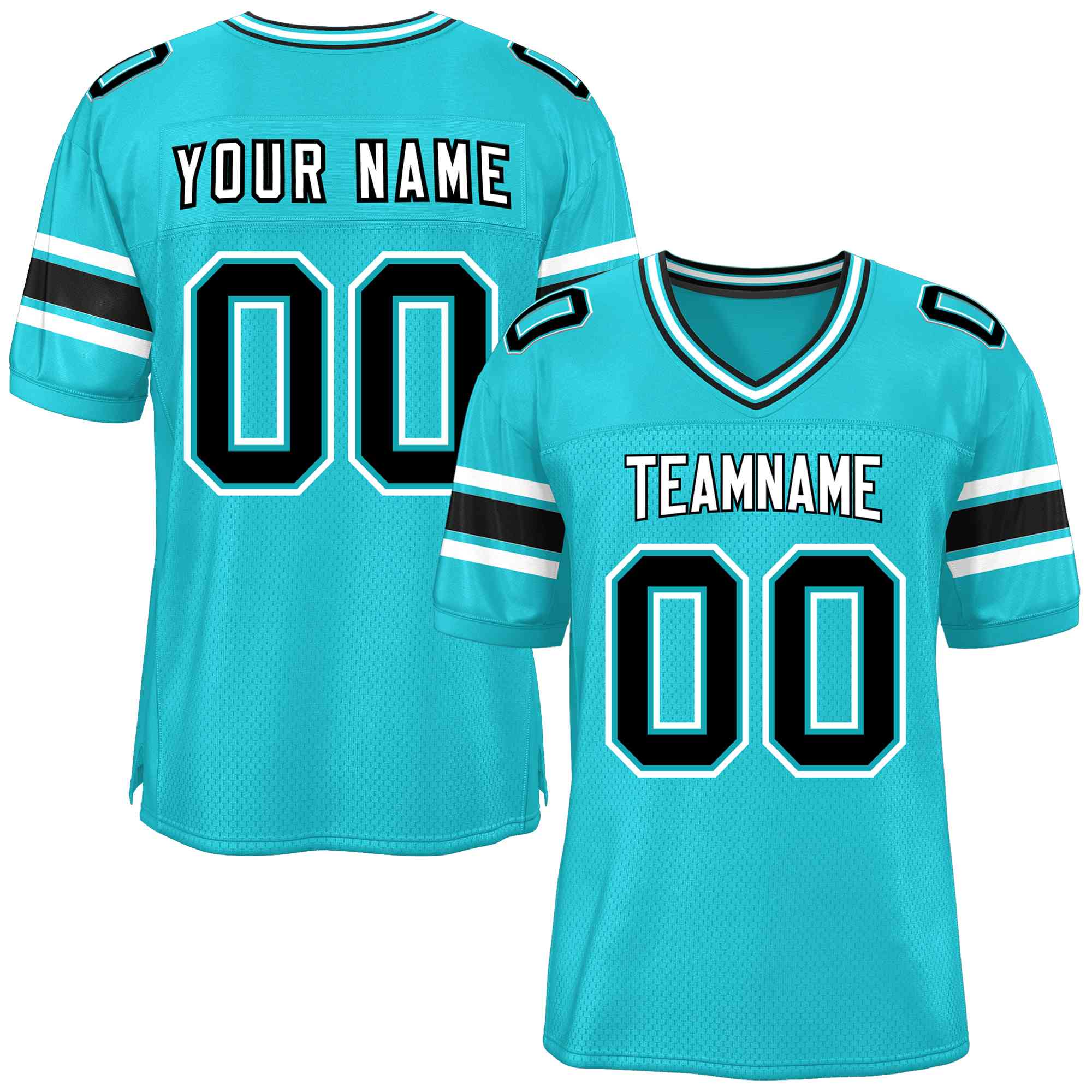 Custom Aqua Personalized Classic Authentic Football Jersey