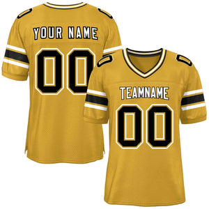 Custom Old Gold Personalized Classic Authentic Football Jersey