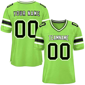 Custom Neon Green Personalized Classic Authentic Football Jersey