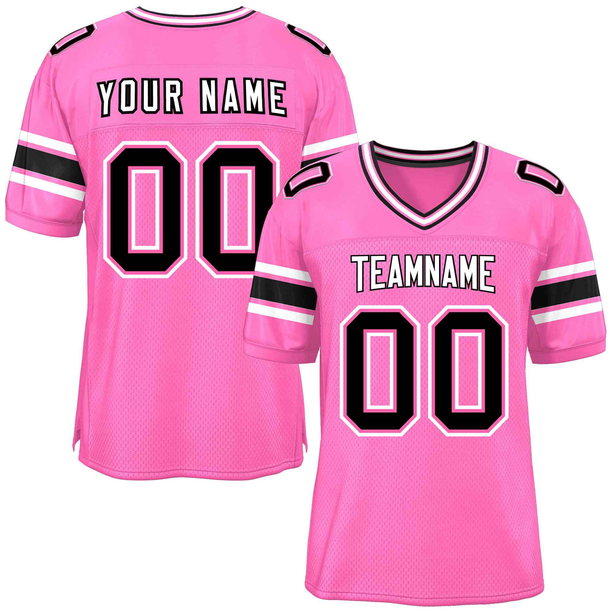 Custom Pink Personalized Classic Authentic Football Jersey