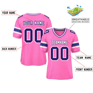 Custom Pink Personalized Classic Authentic Football Jersey