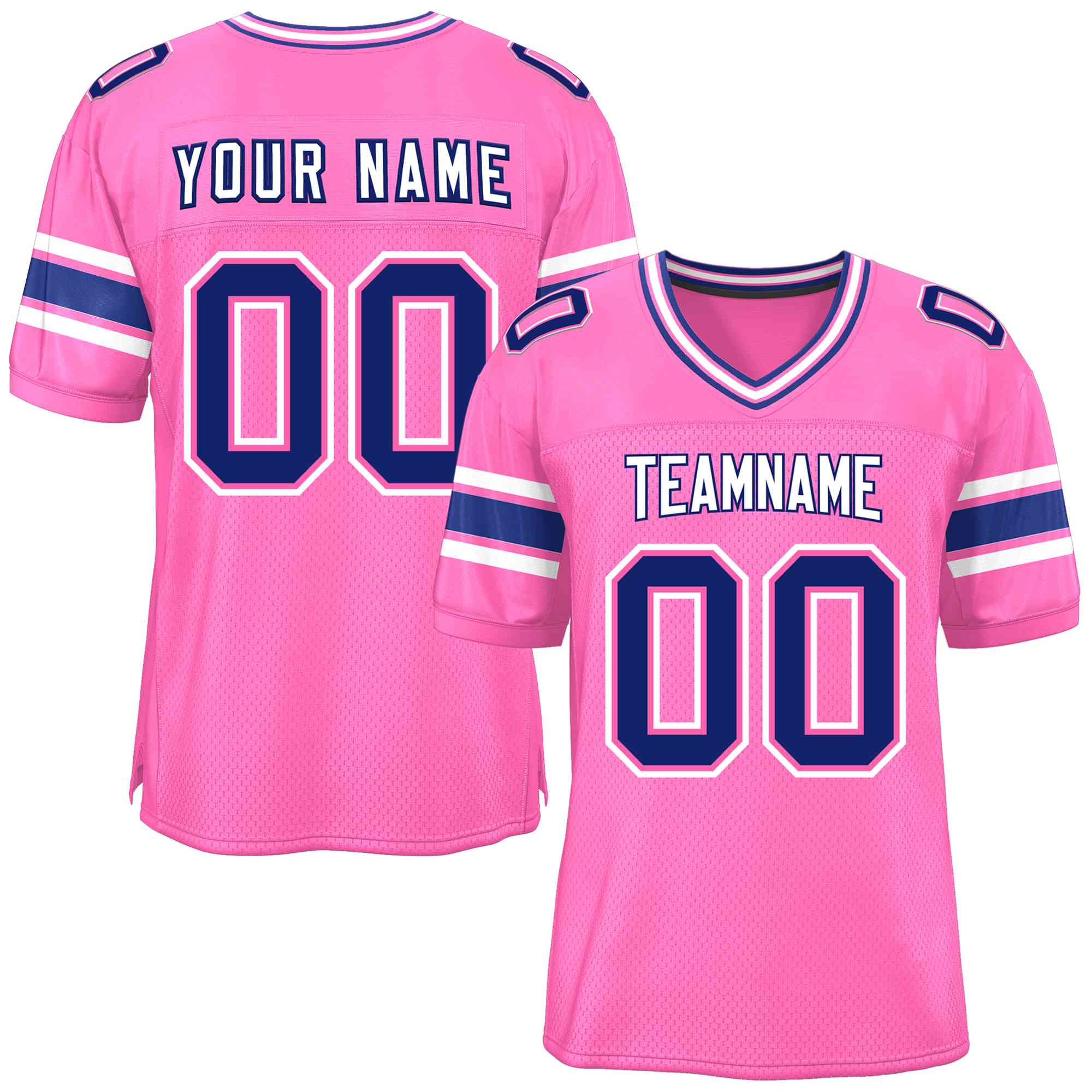 Custom Pink Personalized Classic Authentic Football Jersey