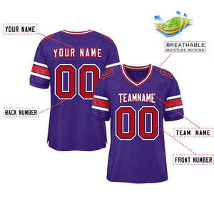 Custom Purple Personalized Classic Authentic Football Jersey