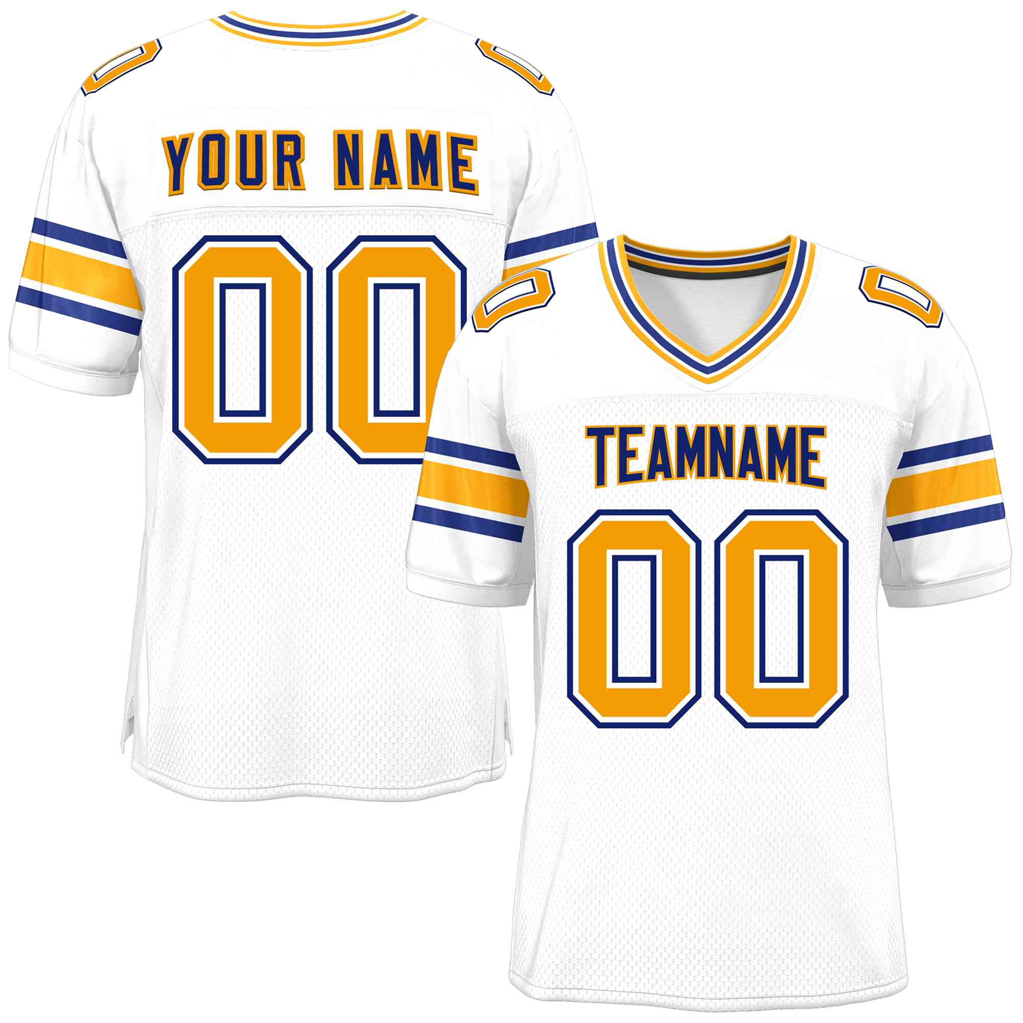 Custom White Personalized Classic Authentic Football Jersey