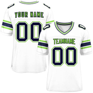 Custom White Personalized Classic Authentic Football Jersey