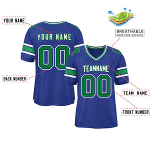 Custom Royal Personalized Classic Authentic Football Jersey