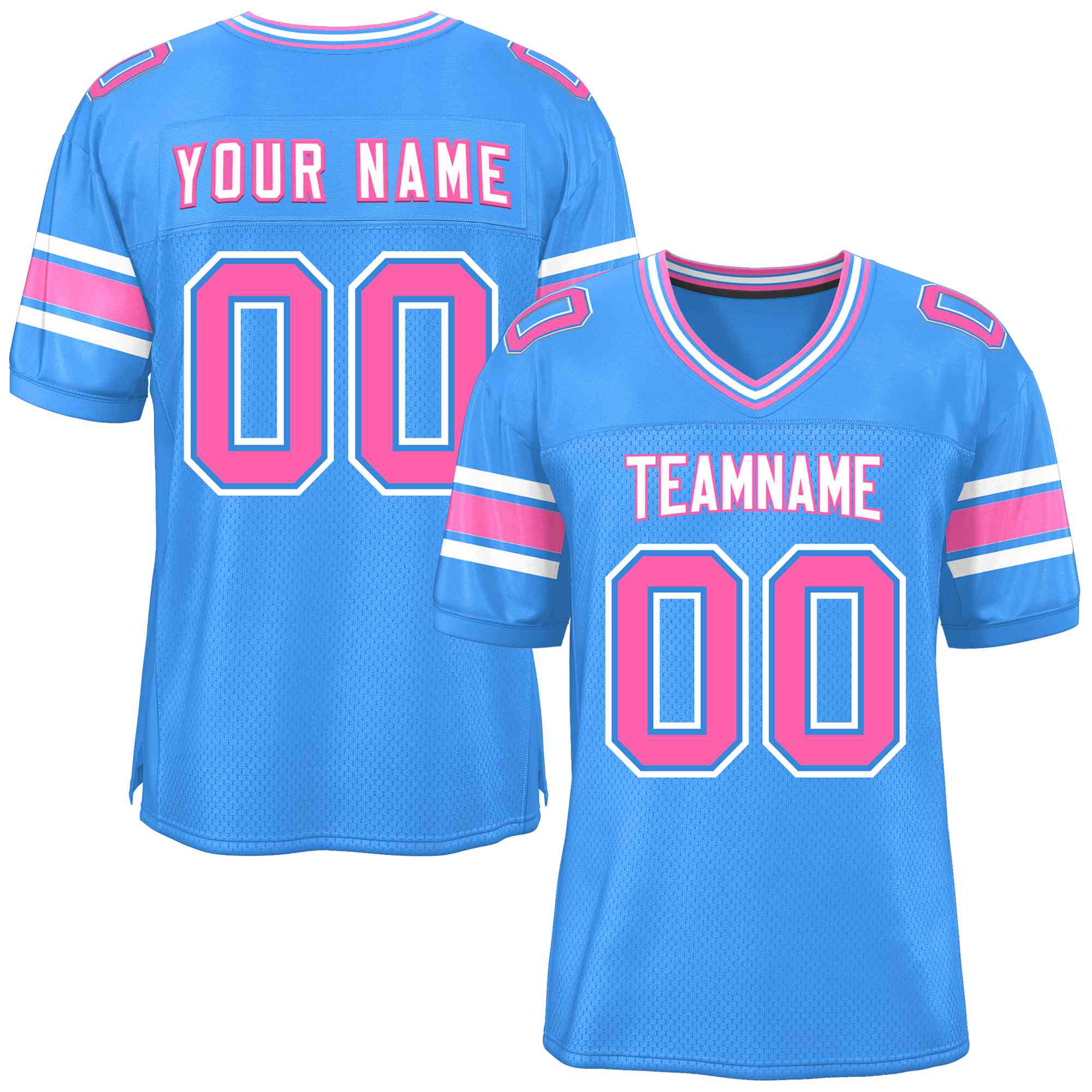 Custom Powder Blue Personalized Classic Authentic Football Jersey