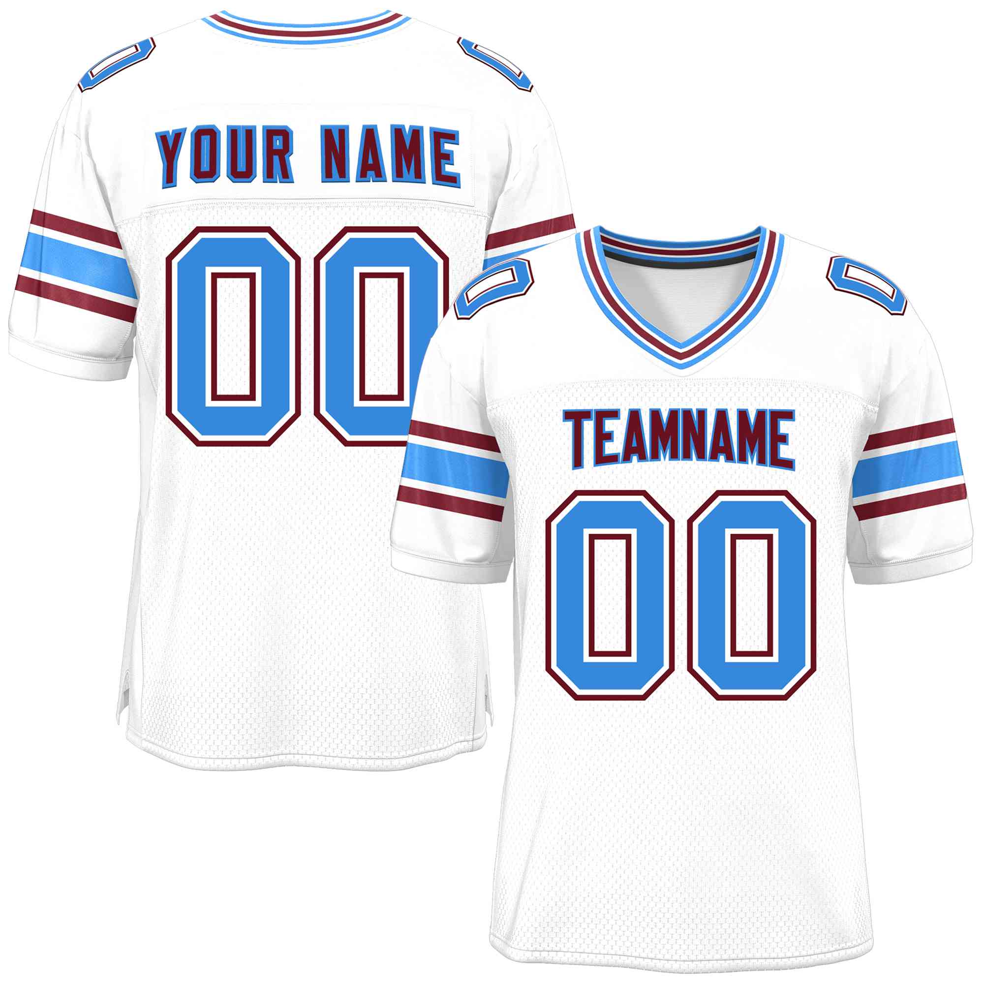 Custom White Personalized Classic Authentic Football Jersey