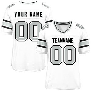 Custom White Personalized Classic Authentic Football Jersey