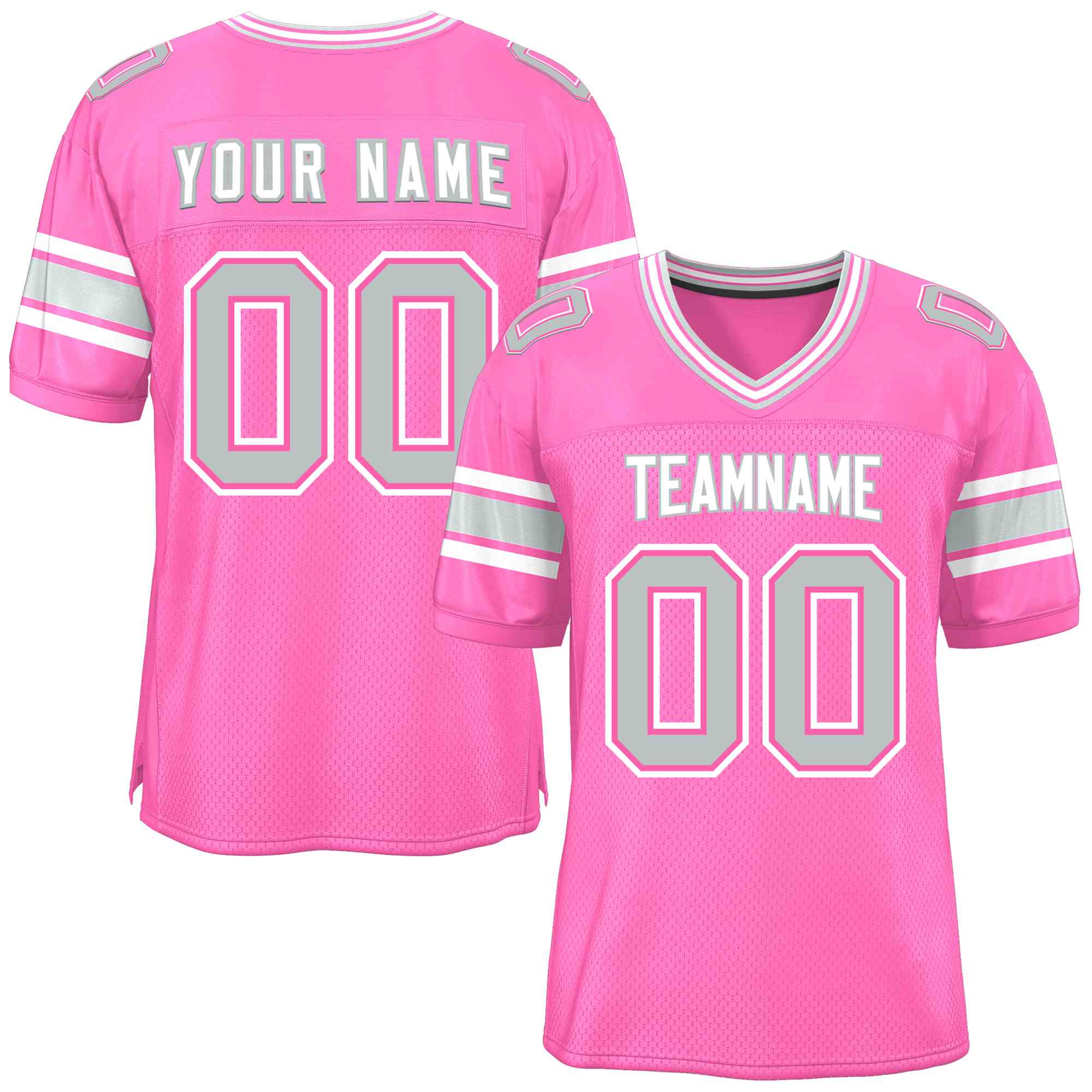 Custom Pink Personalized Classic Authentic Football Jersey