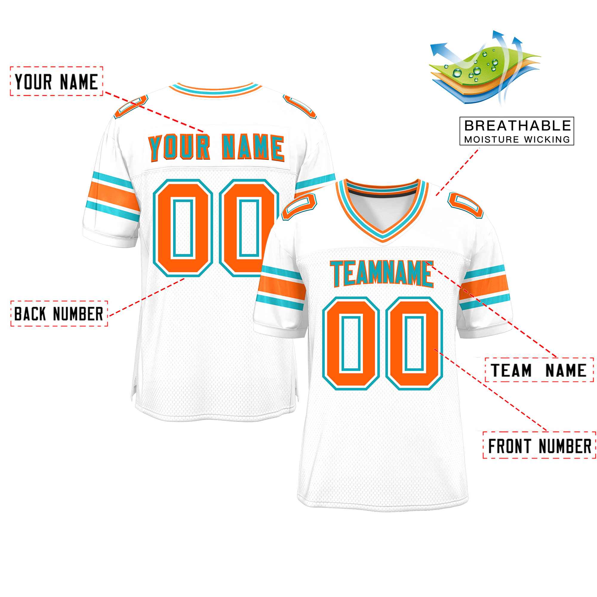 Custom White Personalized Classic Authentic Football Jersey