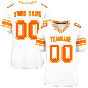 Custom White Personalized Classic Authentic Football Jersey