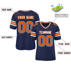 Custom Navy Personalized Classic Authentic Football Jersey