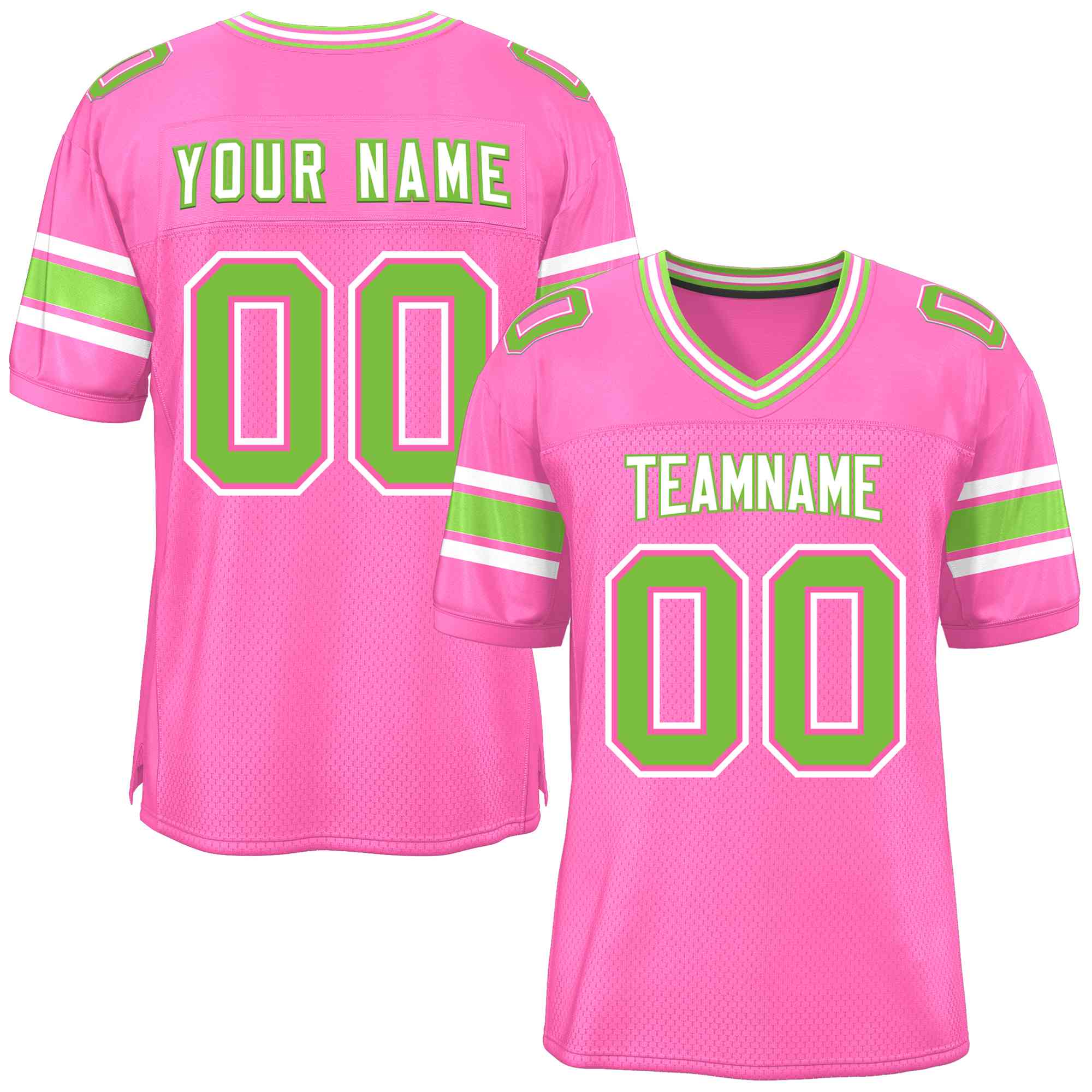 Custom Pink Personalized Classic Authentic Football Jersey