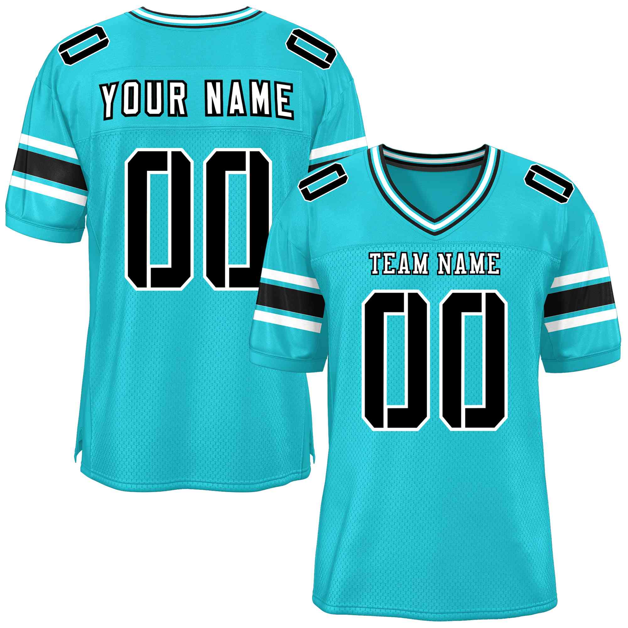 Custom Aqua Personalized Classic Authentic Football Jersey