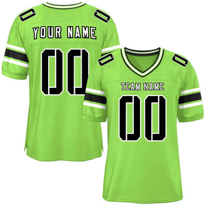 Custom Neon Green Personalized Classic Authentic Football Jersey