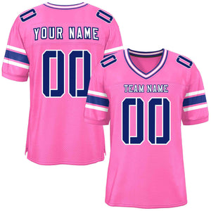 Custom Pink Personalized Classic Authentic Football Jersey